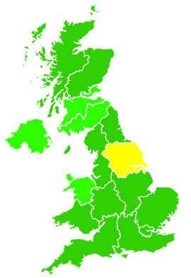 Click on a region for air pollution levels for 17/02/2025