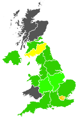 Click on a region for air pollution levels for 17/04/1989