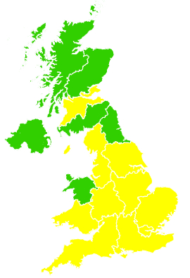 Click on a region for air pollution levels for 17/04/2004
