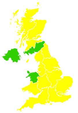 Click on a region for air pollution levels for 17/04/2008