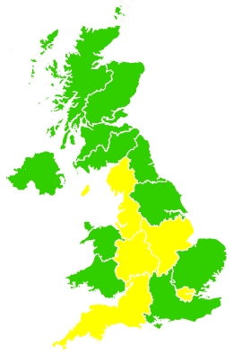 Click on a region for air pollution levels for 17/04/2022