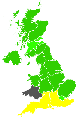 Click on a region for air pollution levels for 17/05/1990