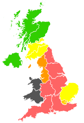 Click on a region for air pollution levels for 17/06/1989