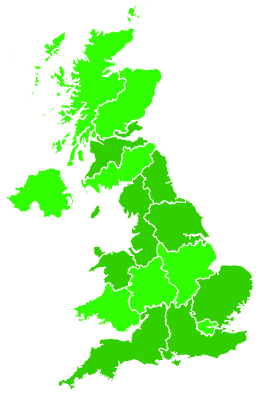 Click on a region for air pollution levels for 17/06/1993