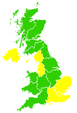Click on a region for air pollution levels for 17/06/2002