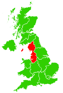 Click on a region for air pollution levels for 17/06/2004