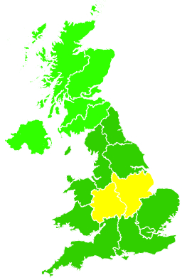 Click on a region for air pollution levels for 17/06/2017