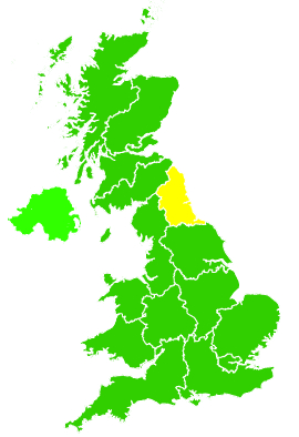 Click on a region for air pollution levels for 17/06/2020