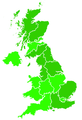 Click on a region for air pollution levels for 17/07/1992