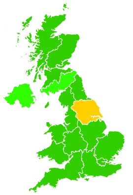 Click on a region for air pollution levels for 17/07/1998