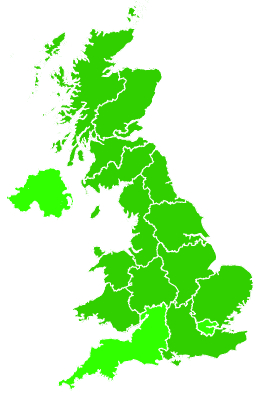 Click on a region for air pollution levels for 17/07/2009