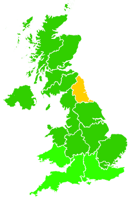 Click on a region for air pollution levels for 17/07/2011