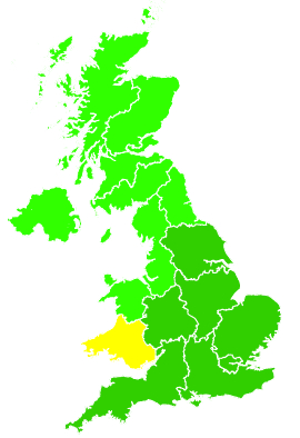 Click on a region for air pollution levels for 17/07/2017