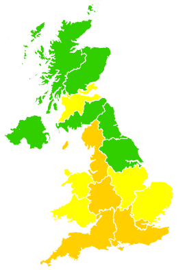 Click on a region for air pollution levels for 17/07/2026