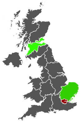 Click on a region for air pollution levels for 17/08/1977