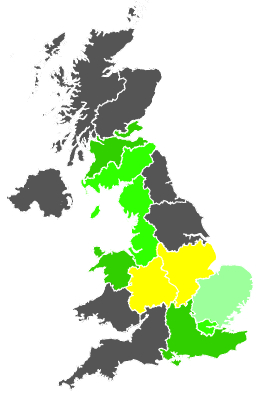 Click on a region for air pollution levels for 17/08/1986