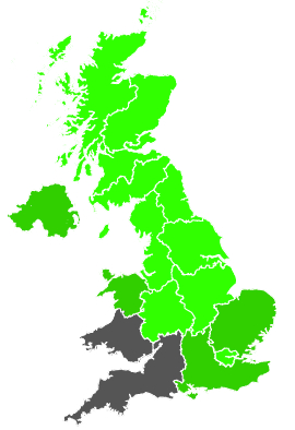 Click on a region for air pollution levels for 17/08/1990