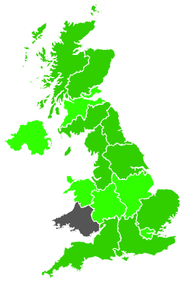 Click on a region for air pollution levels for 17/08/1991