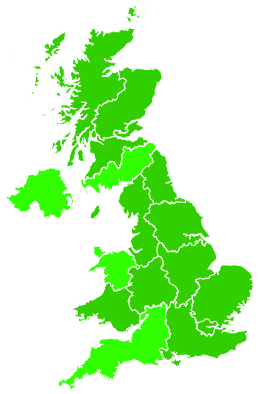 Click on a region for air pollution levels for 17/08/1998