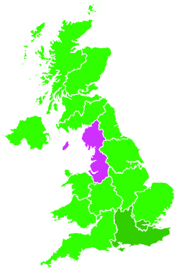 Click on a region for air pollution levels for 17/08/2000