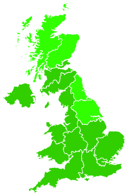 Click on a region for air pollution levels for 17/08/2025
