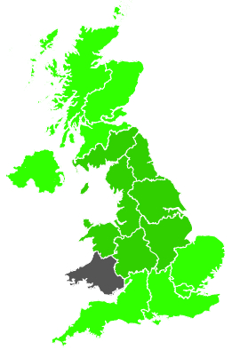 Click on a region for air pollution levels for 17/09/1989