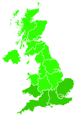 Click on a region for air pollution levels for 17/09/2000