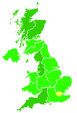 Click on a region for air pollution levels for 17/09/2013