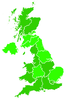 Click on a region for air pollution levels for 17/09/2019