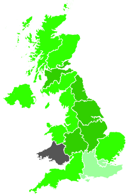 Click on a region for air pollution levels for 17/10/1988