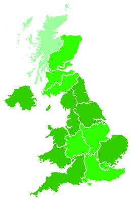 Click on a region for air pollution levels for 17/10/2004