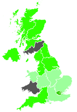 Click on a region for air pollution levels for 17/11/1989