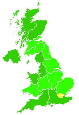 Click on a region for air pollution levels for 17/11/1992