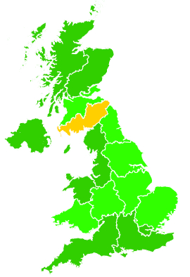 Click on a region for air pollution levels for 17/11/2013