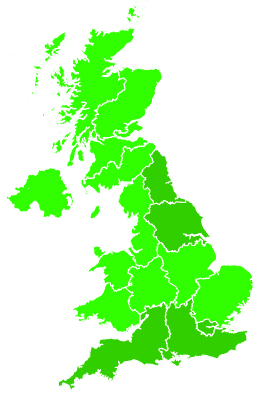 Click on a region for air pollution levels for 17/11/2018