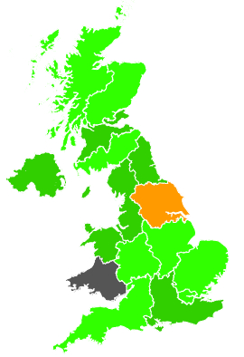 Click on a region for air pollution levels for 17/12/1991