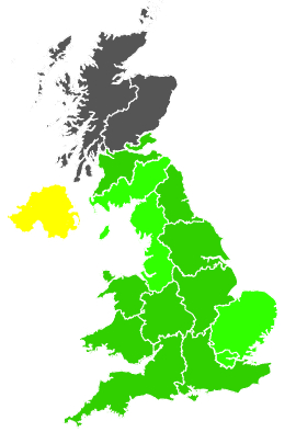 Click on a region for air pollution levels for 17/12/1993