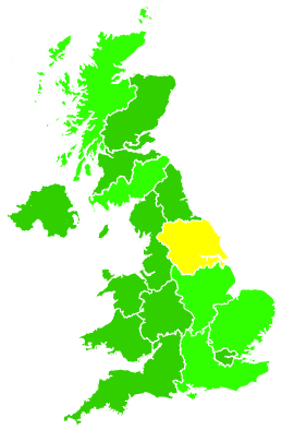 Click on a region for air pollution levels for 17/12/2005