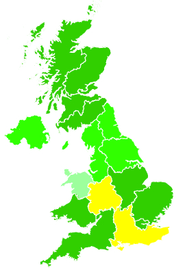 Click on a region for air pollution levels for 17/12/2016