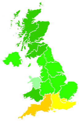 Click on a region for air pollution levels for 17/12/2022