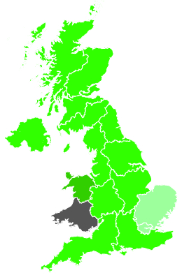 Click on a region for air pollution levels for 18/01/1988