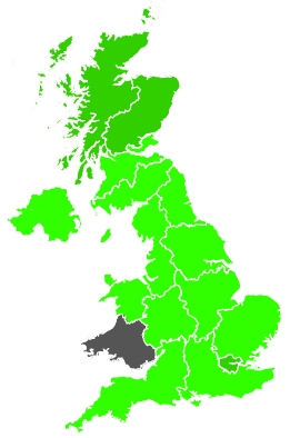 Click on a region for air pollution levels for 18/01/1992