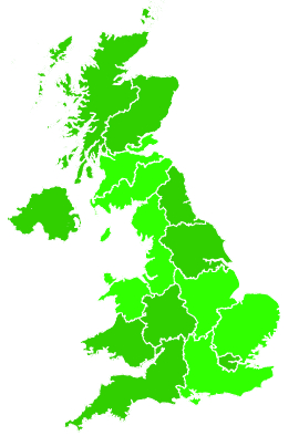 Click on a region for air pollution levels for 18/01/2016
