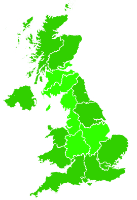 Click on a region for air pollution levels for 18/02/2018