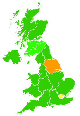 Click on a region for air pollution levels for 18/02/2025