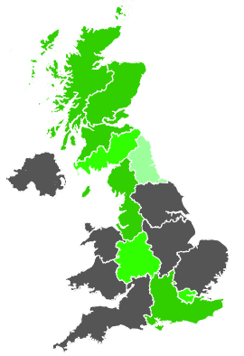 Click on a region for air pollution levels for 18/03/1987