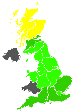 Click on a region for air pollution levels for 18/03/1988