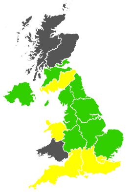 Click on a region for air pollution levels for 18/04/1989