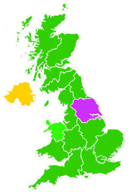 Click on a region for air pollution levels for 18/04/1997