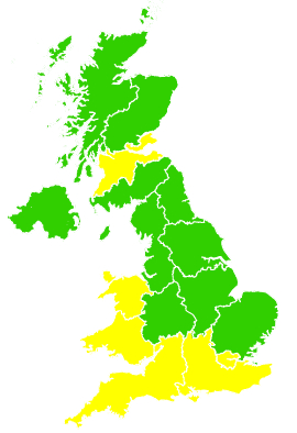 Click on a region for air pollution levels for 18/04/2018